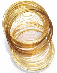 Guldfärgad memorywire för armband, ca 80-100 varv