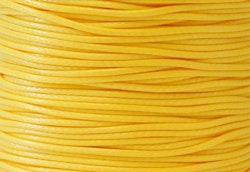 Vaxad bomullstråd 0.5 mm gul, 10 m