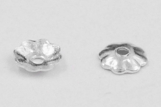 Sterling silver pärlhatt 6 mm, 1 st