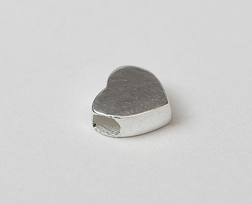 Sterling silver pärla hjärta, 1 st