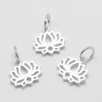 Sterling silver berlock lotus, 1 st