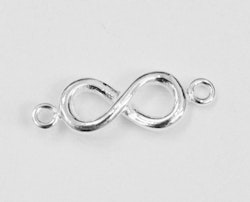 Sterling silver connector infinity, 1 st
