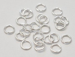 Sterling silver bindringar 4 mm, 10 st