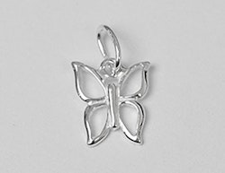 Sterling silver berlock fjäril, 1 st