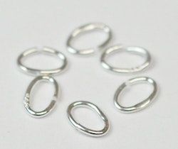 Sterling silver ovala ringar, 10 st