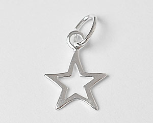 Sterling silver berlock liten stjärna, 1 st