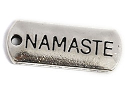 Antikfärgade berlocker Namaste, 10 st