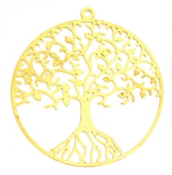 Guldfärgat hänge av filigran livets träd, 1 st