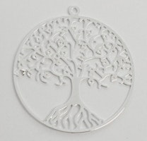 Silverfärgat hänge av filigran livets träd, 1 st