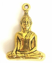 Antikt guldfärgad stor buddha sittande, 1 st