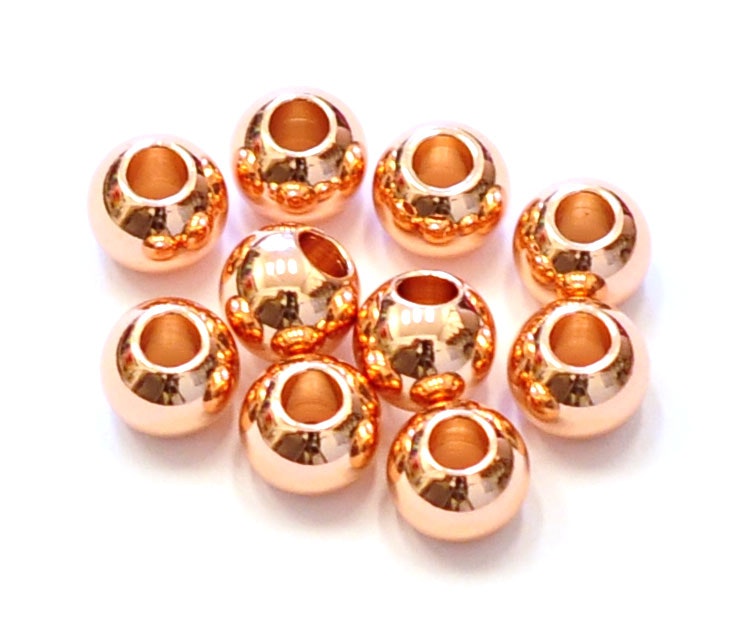 Roséfärgade metallpärlor 4 mm, 50 st