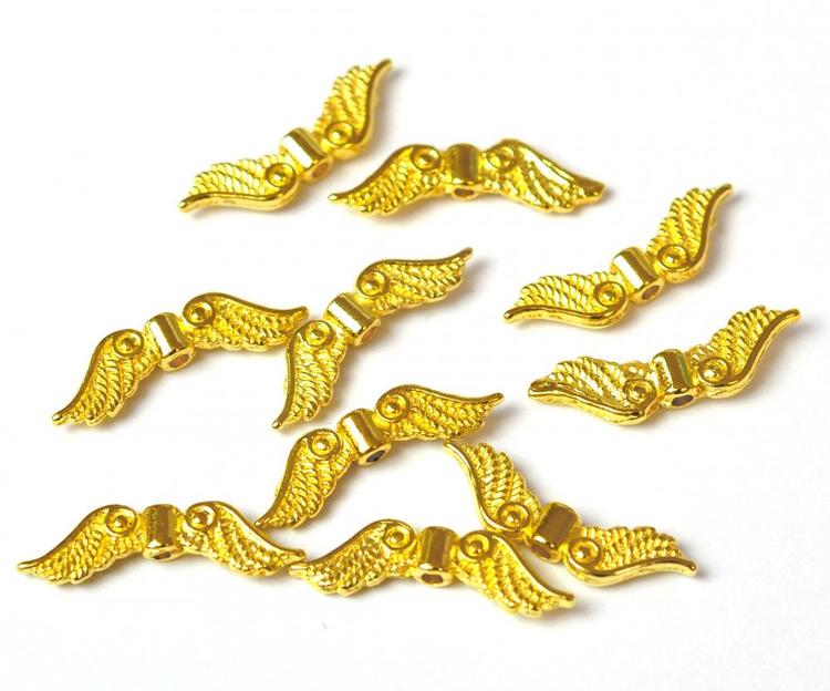 Guldfärgade änglavingar, ca 100 st