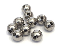 Rostfritt stål pärlor 8 mm, 10 st