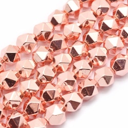 Roséfärgad hematit 5-6 mm star cut, 10 st