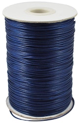 Vaxad bomullstråd 0.5 mm mörkblå, 10 m