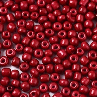 Seed beads 4 mm mörkröd, ca 150 st