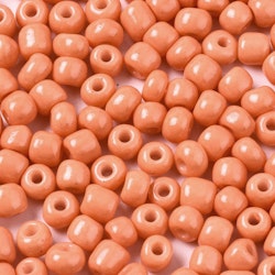 Seed beads 4 mm orange, ca 150 st