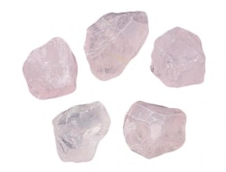 Kristall rosenkvarts rå sten, 1 st