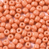 Seed beads 4 mm mörk orange, ca 2500 st