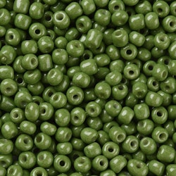 Seed beads 4 mm oliv, ca 2500 st
