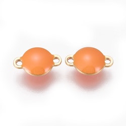 Guldfärgat rostfritt stål connector orange, 1 st