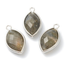 Antikfärgad avlång berlock labradorite, 1 st