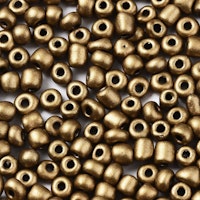 Seed beads 4 mm bronze matt, ca 2500 st