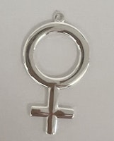 Sterling silver hänge kvinnosymbol, 20 st