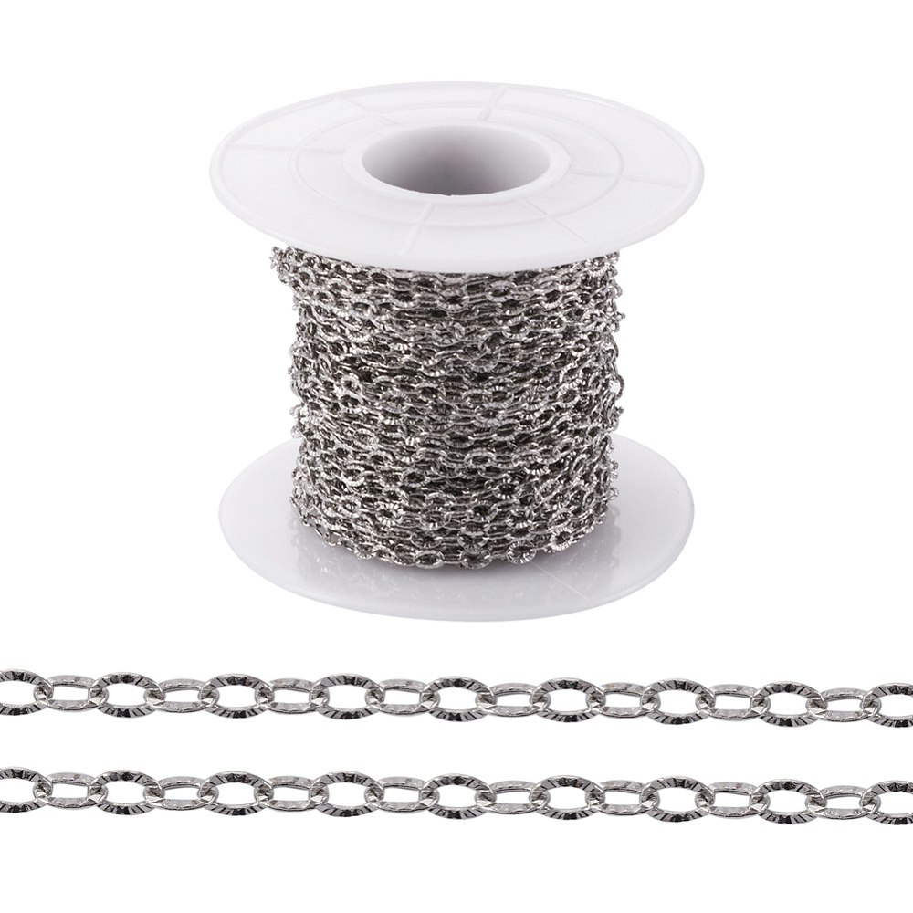 Rostfritt stål kedja 3.5x2.5 mm, 1 m