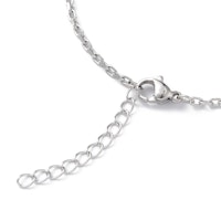 Rostfritt stål armbandslänk, 1 st