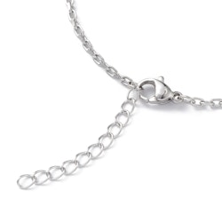 Rostfritt stål armbandslänk, 1 st