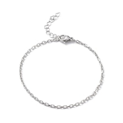 Rostfritt stål armbandslänk, 1 st