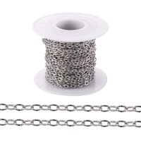 Rostfritt stål kedja 3.5x2.5 mm, 5 m