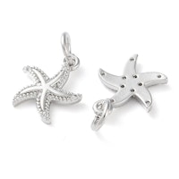 Antikfärgad berlock cubic zirconia sjöstjärna, 1 st