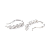 Antikfärgade örkrokar med cubic zirconia, 1 par