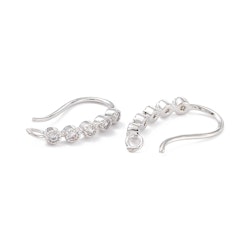 Antikfärgade örkrokar med cubic zirconia, 1 par
