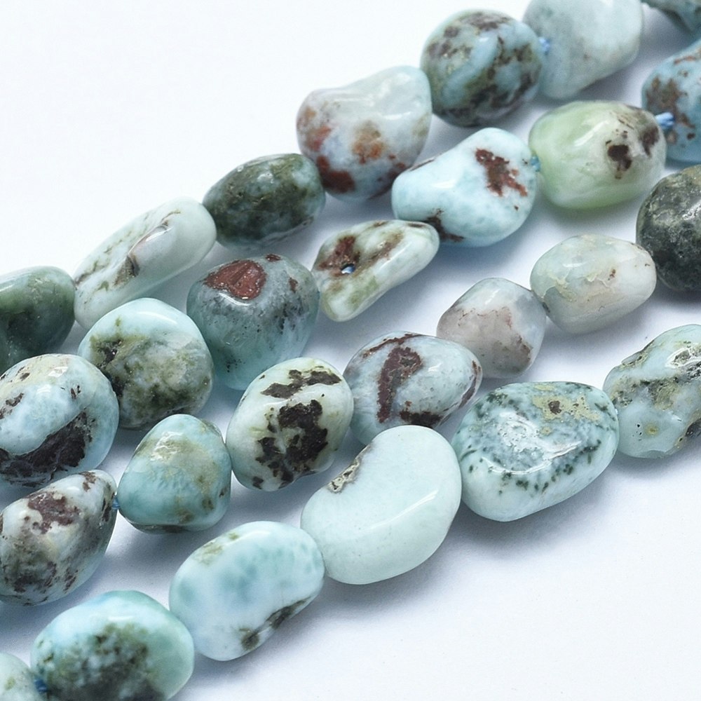 Larimar nuggets, 1 sträng