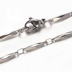Rostfritt stål länkat halsband, 1 st