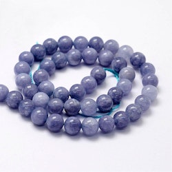 Jade 6 mm lilamelerade , 1 sträng