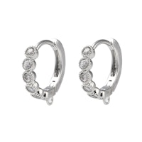Antikfärgade brisyrer med cubic zirconia, 1 par