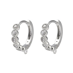 Antikfärgade brisyrer med cubic zirconia, 1 par