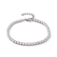 Rostfritt stål armband Strass