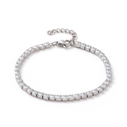 Rostfritt stål armband Strass