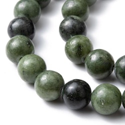 Jade 6 mm oliv, 5 strängar