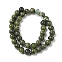 Jade 10 mm oliv, 1 sträng