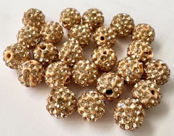 Strasskula 8 mm champagne, 1 st
