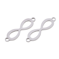 Rostfritt stål connector infinity, 1 st