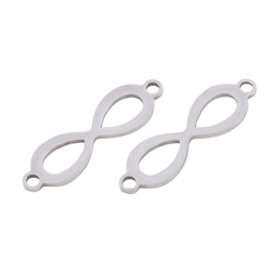 Rostfritt stål connector infinity, 1 st