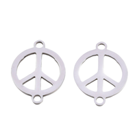 Rostfritt stål connector peace, 1 st