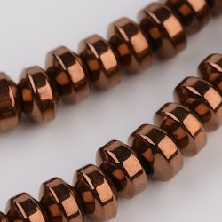 REA: Kopparfärgad hematit rondeller 4x2.5 mm, 1 sträng